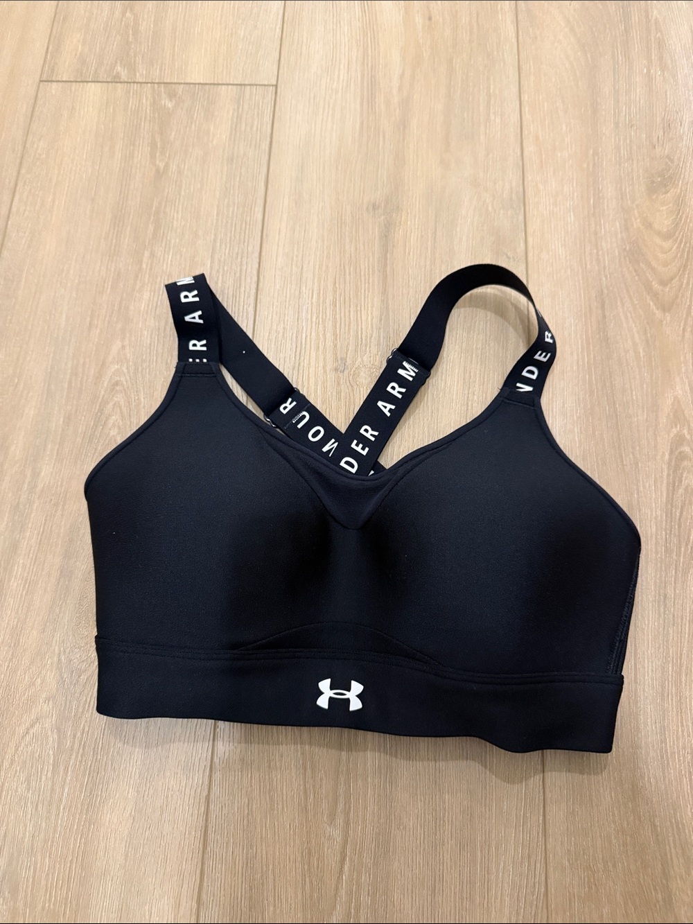 Under Armour Black Women's Sports Bra with Branded Straps
